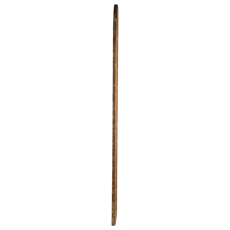 Half Round Elongated Mirror With Decorative Window Look Classic Architecture Style Solid Fir Wood In
