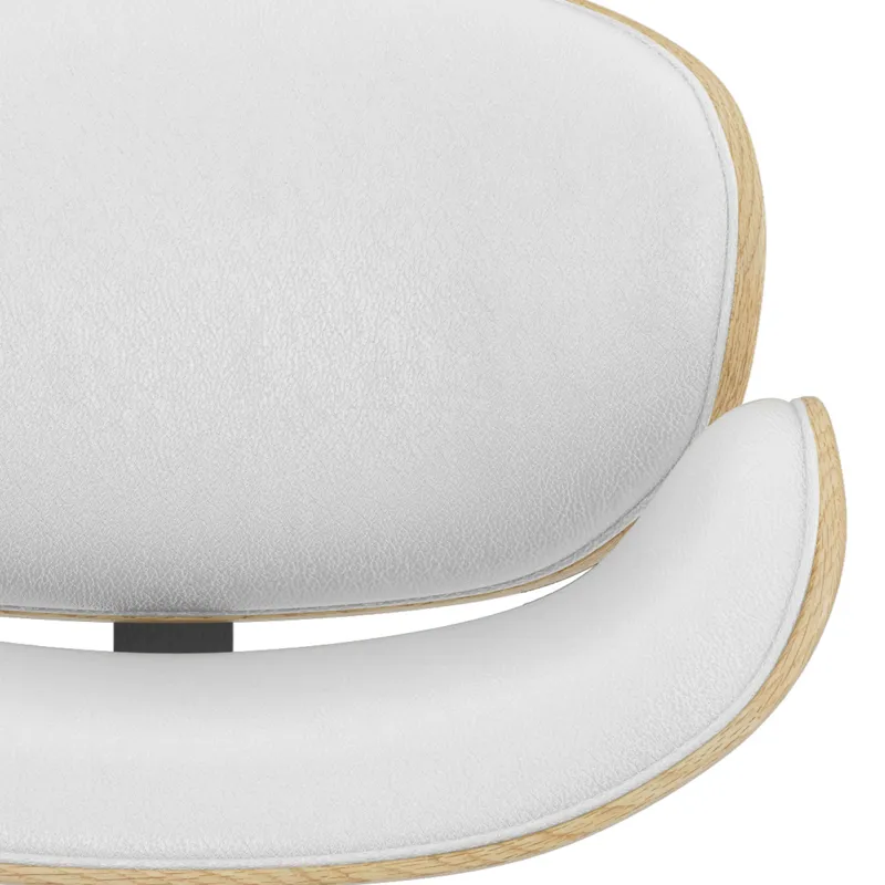 Marana - Bentwood Adjustable Swivel Bar Stool - White / Light Brown