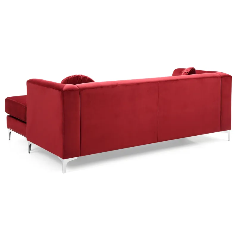 Pompano - G789B-SC Sofa Chaise (3 Boxes) - Burgundy