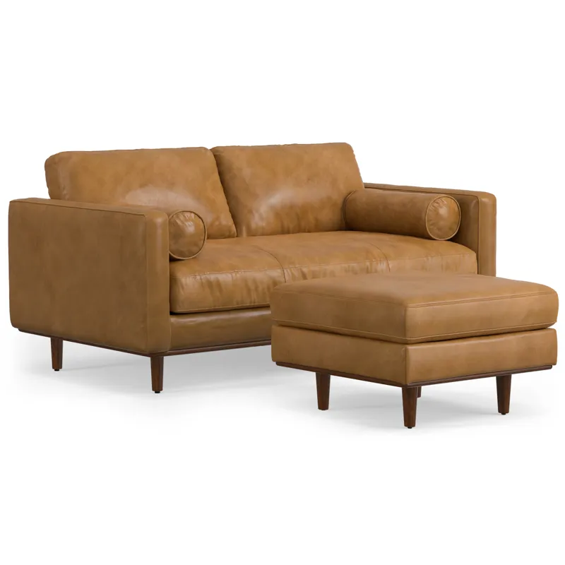 Morrison - 72" Sofa and Ottoman Set - Sienna