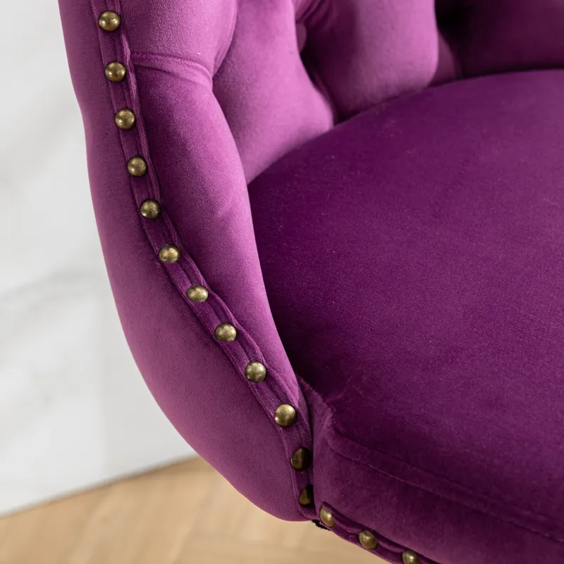 Swivel Velvet Barstools Adjusatble Seat Height , Modern Upholstered Bar Stools With Backs Comfortabl