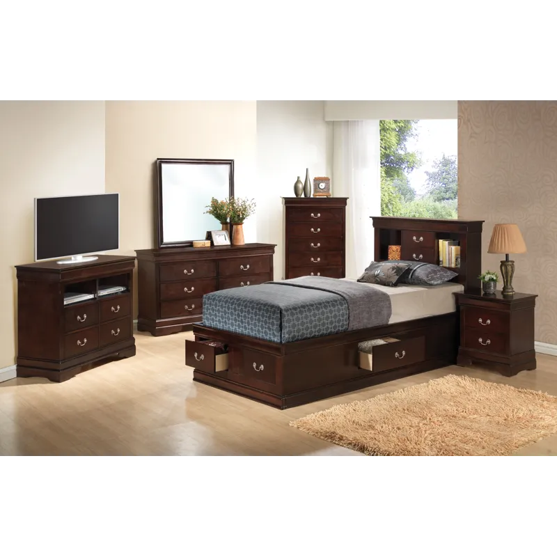 Louis Phillipe - G3125B-TSB Twin Storage Bed - Cappuccino