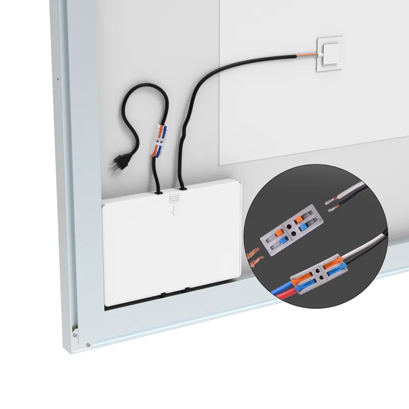 LED Bathroom Vanity Mirror, Wall Mounted Adjustable White / Warm / Natural Lights Anti-Fog Touch Swi