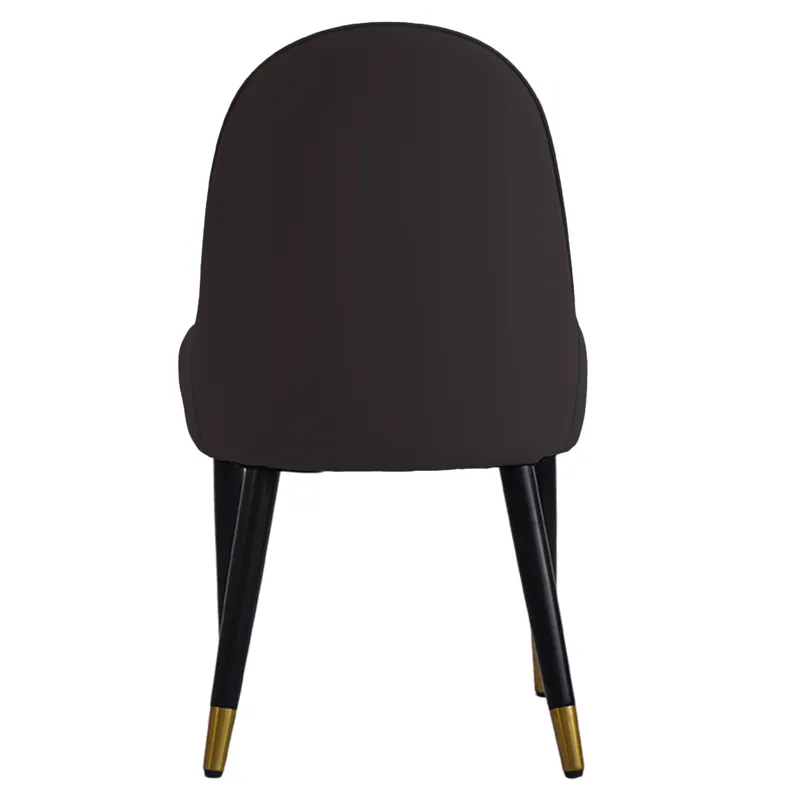 Modern PU Sponge-Filled Dining Chair, Solid Wood Metal Legs, Suitable For Restaurants, Living Rooms 