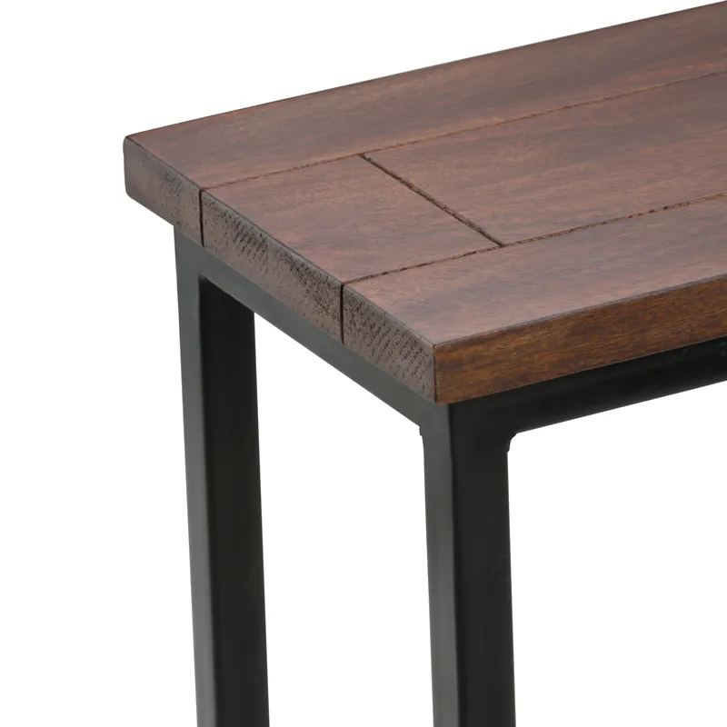Skyler - C Side Table - Dark Cognac Brown