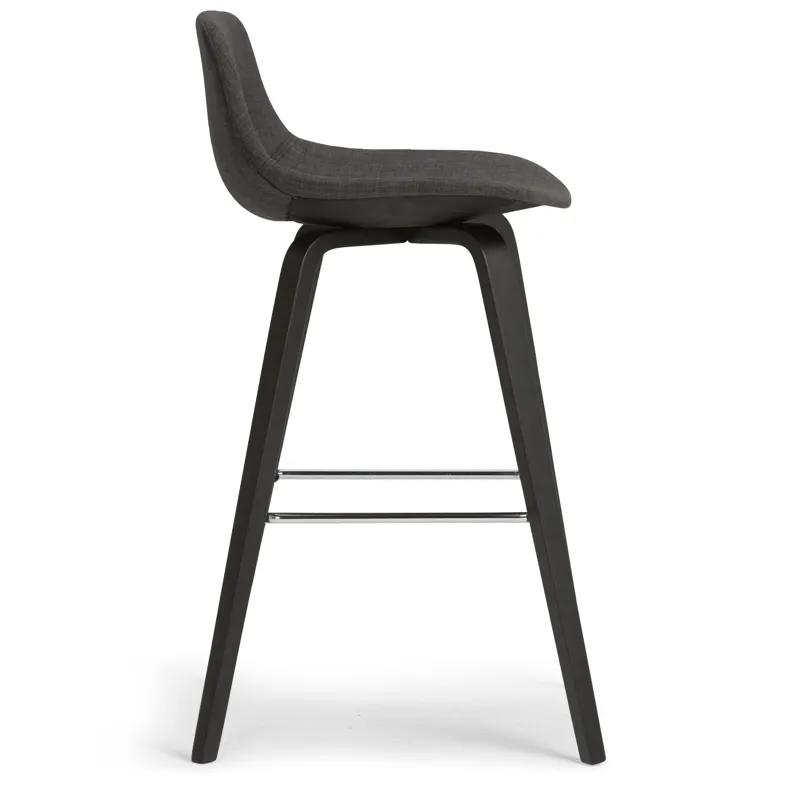 Randolph - Bentwood Counter Height Stool (Set of 2) - Charcoal Grey / Black
