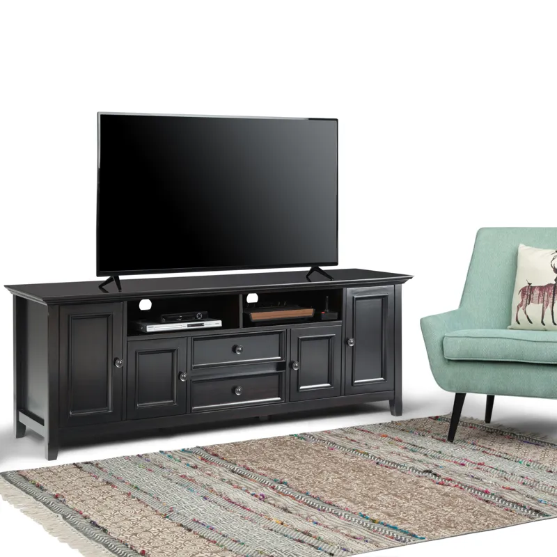 Amherst - 72" Wide TV Media Stand - Hickory Brown
