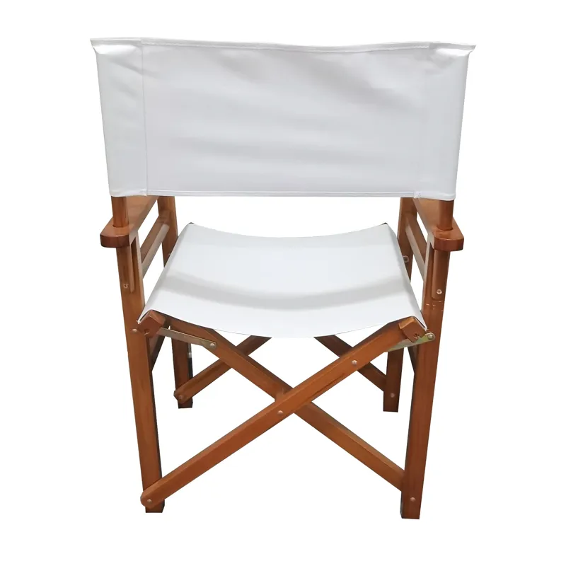 Folding Director Chair Canvas (Set of 2) - White