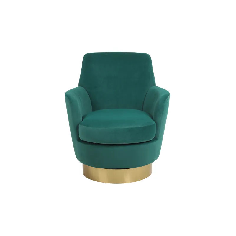 Velvet Swivel Barrel Chair, Swivel Accent Chairs Armchair For Living Room, Reading Chairs For Bedroo