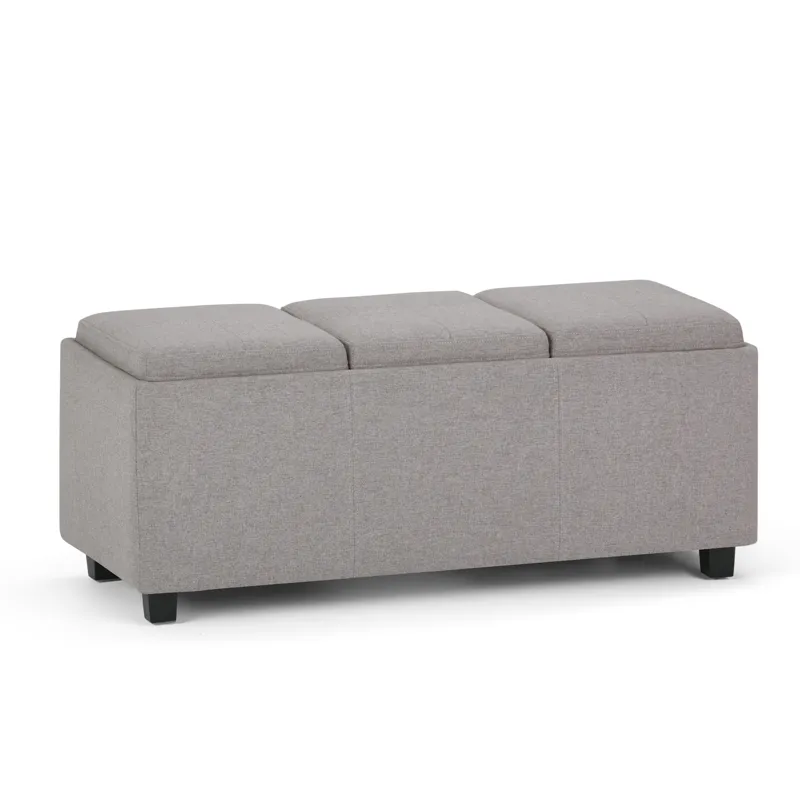 Avalon - Storage Ottoman - Cloud Grey