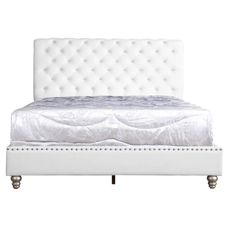 Maxx - G1938-FB-UP Tufted Upholstered Bed - White