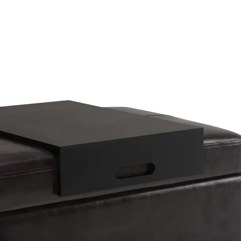 Oregon - Storage Ottoman Bench with Tray - Tanners Brown