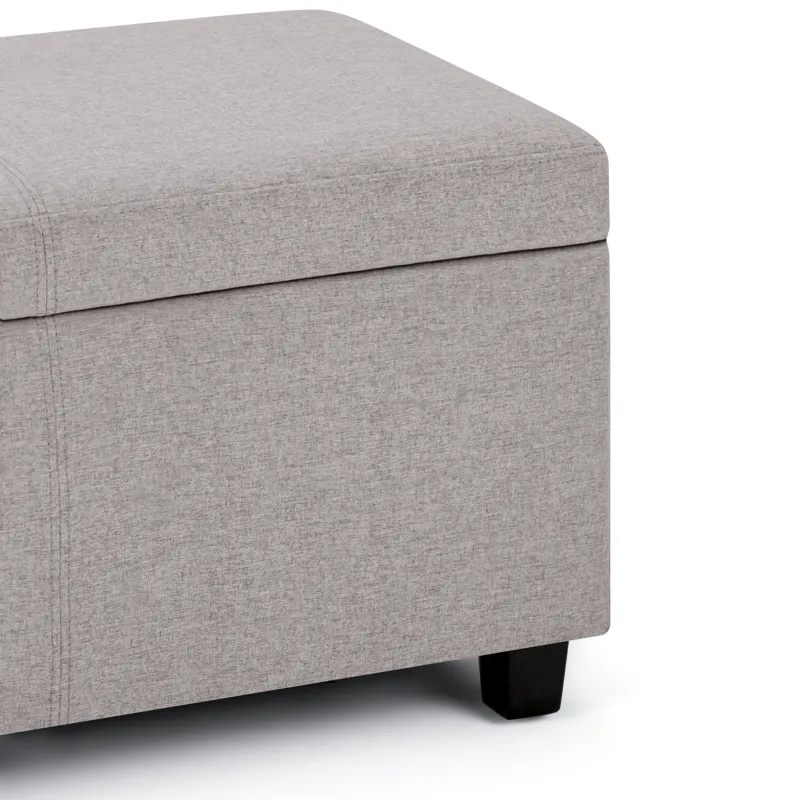 Avalon - Storage Ottoman Bench - Cloud Grey