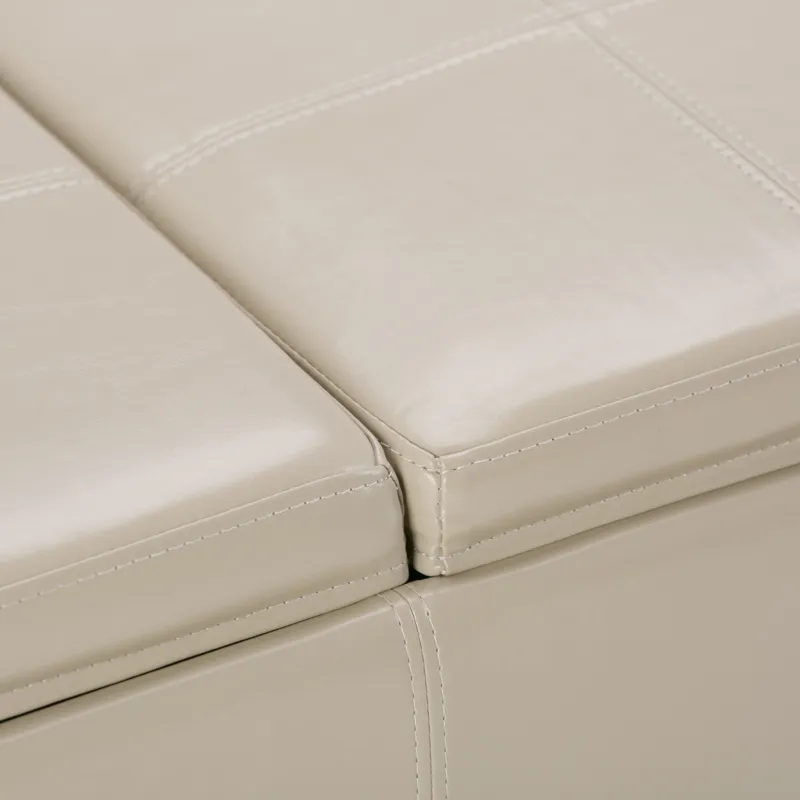 Avalon - Storage Ottoman - Satin Cream