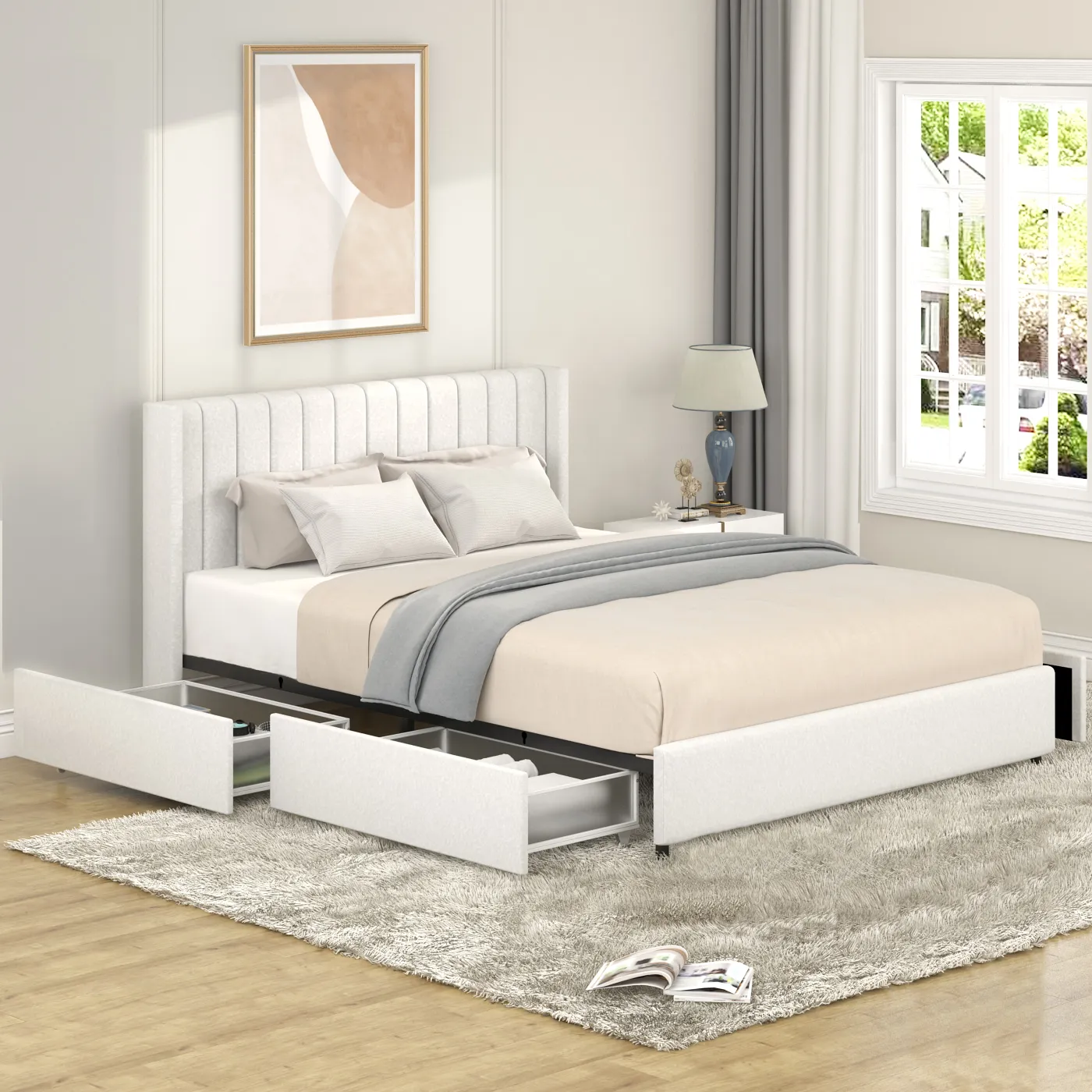 Unavailable: Anda - Queen Boucle Upholstered Platform Bed