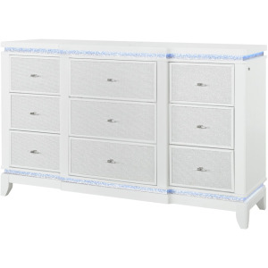 Alina White Dresser w/ LED