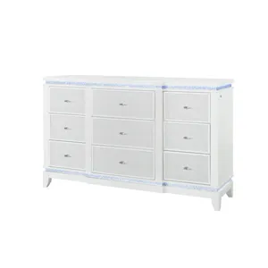 Alina White Dresser w/ LED
