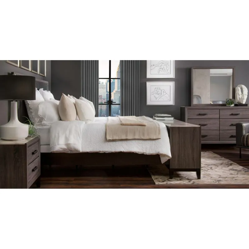 Laura Foil Grey Queen Storage Bed 