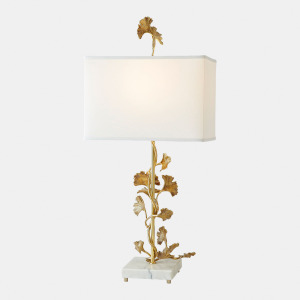 Ginkgo Table Lamp-Brass