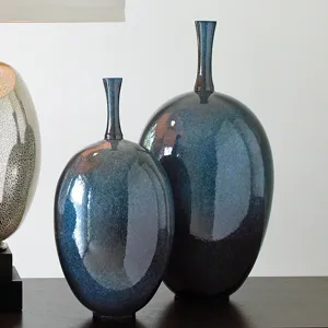 Ovoid Vase-Celestial-Lg