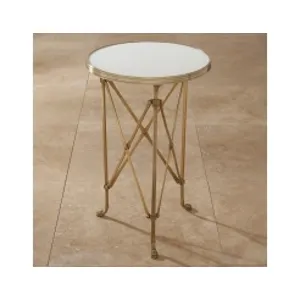 Directoire Table-Brass & White Marble