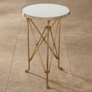 Directoire Table-Brass & White Marble