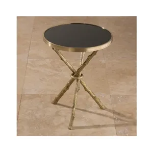 Twig Table-Brass & Black Granite