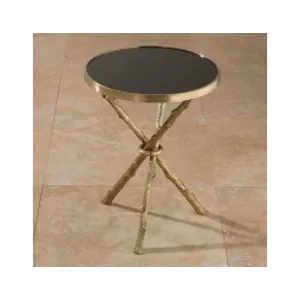 Twig Table-Brass & Black Granite
