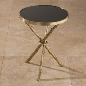 Twig Table-Brass & Black Granite