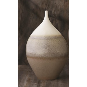 Cream Rises Vase-Wide-Lg