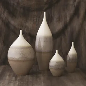 Cream Rises Vase-Wide-Lg