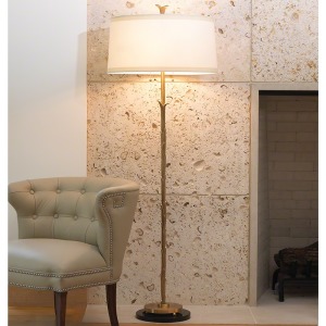 Organic Floor Lamp-Antique Brass Finish