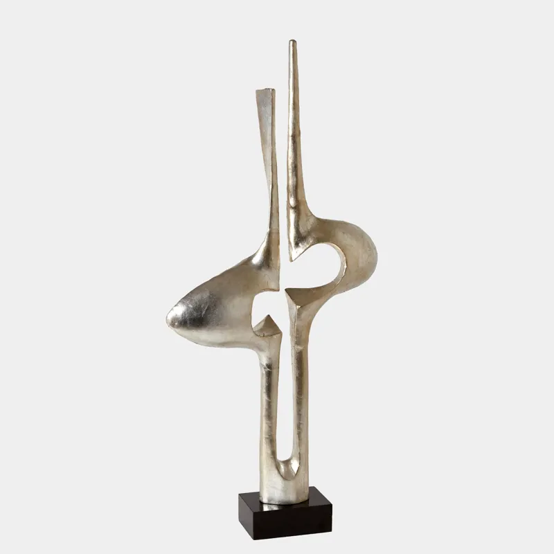 Brother and Sister Sculpture - Silver Leaf