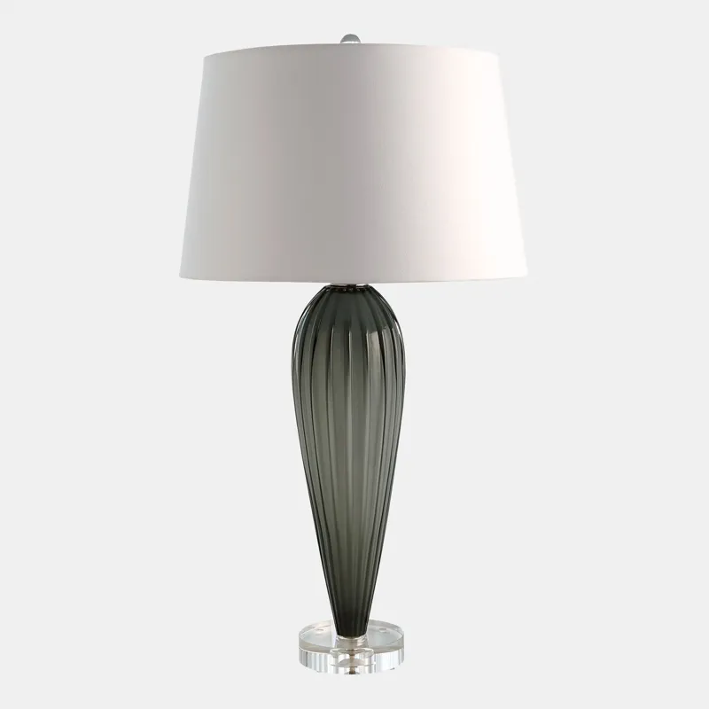 Teardrop Glass Lamp-Gray
