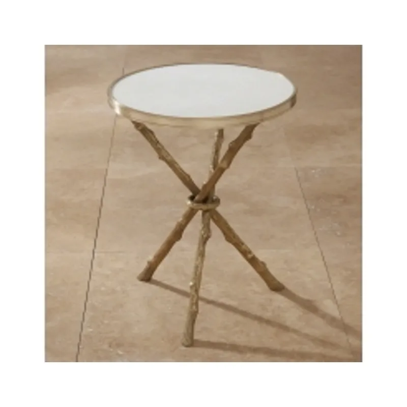 Twig Table-Brass & White Marble