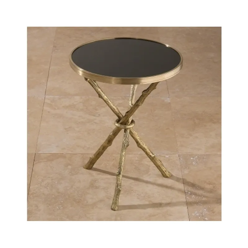 Twig Table-Brass & Black Granite
