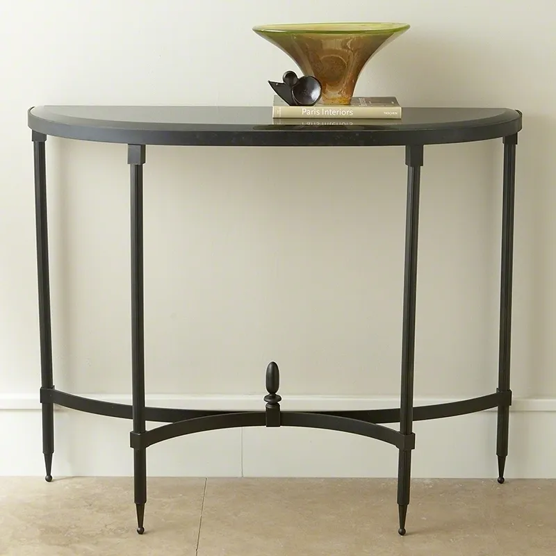Fluted Iron Collection Console w/Granite