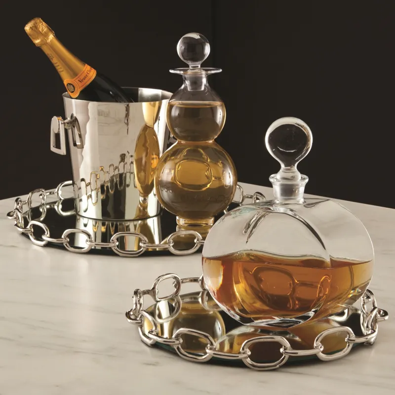 Linked Mirrored Tray-Nickel-Sm