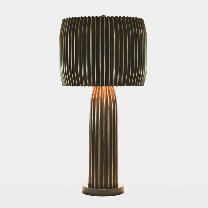 Crimp Table Lamp - Bronze