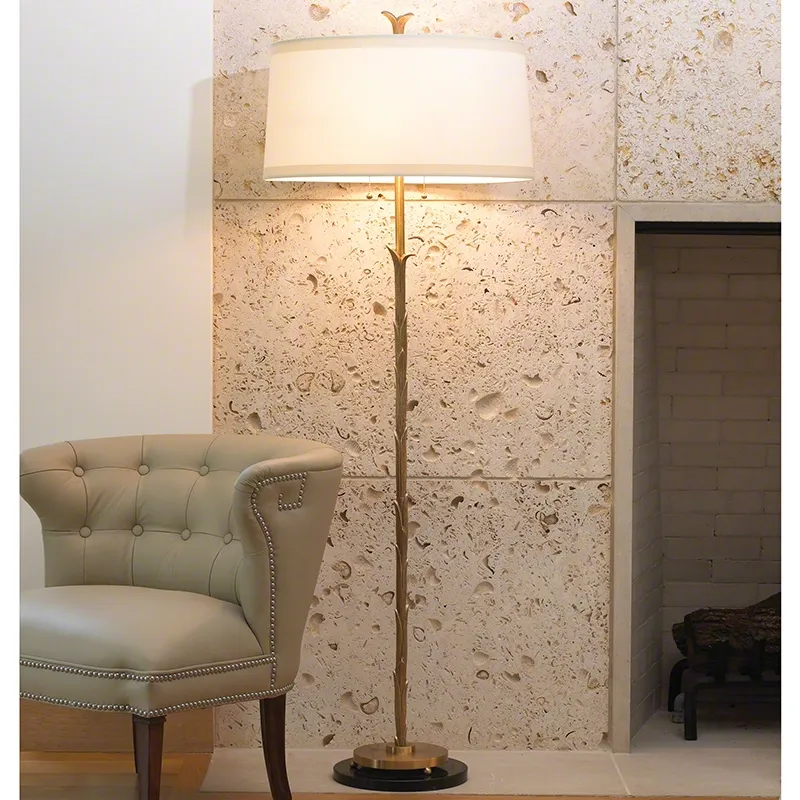 Organic Floor Lamp-Antique Brass Finish