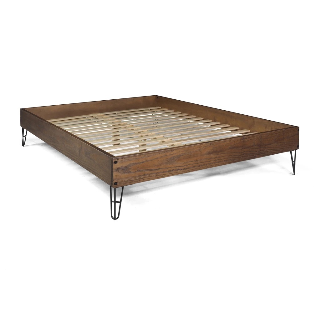 Montauk Hairpin Queen Platform Bed Rustic Walnut Mt1411 By Grain Wood Furniture At Tomlinson Montauk Hairpin Queen Platform Bed, Grain Wood Furniture Montauk King Solid Panel Bed Rustic Grey