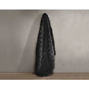 Bubble Fur Throw Black 50&times;60