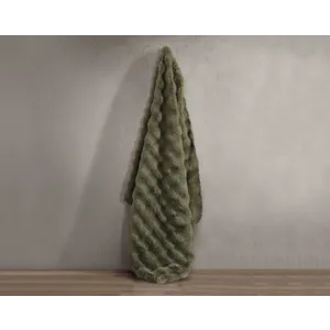 Bubble Fur Throw Green 50&times;60