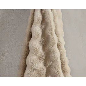 Bubble Fur Throw Tan 50&times;60