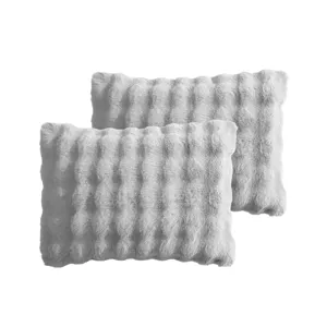 Bubble Fur Gray 4 pc King Comforter Set