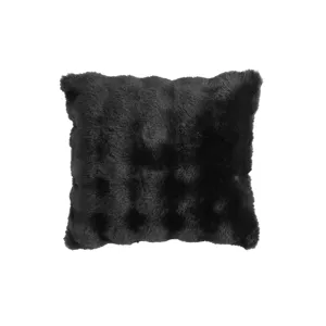 Bubble Fur Black 4 pc Queen Comforter Set