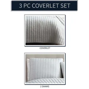 Mansfield Tan 3 PC Coverlet King