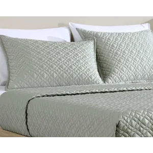 Royal Tencel Sage King 3 PC Coverlet Set