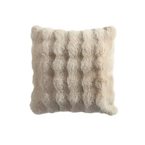 Bubble Fur Pillow Tan 20&times;20