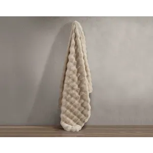 Bubble Fur Throw Tan 50&times;60